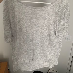 Grey Open Back workout top